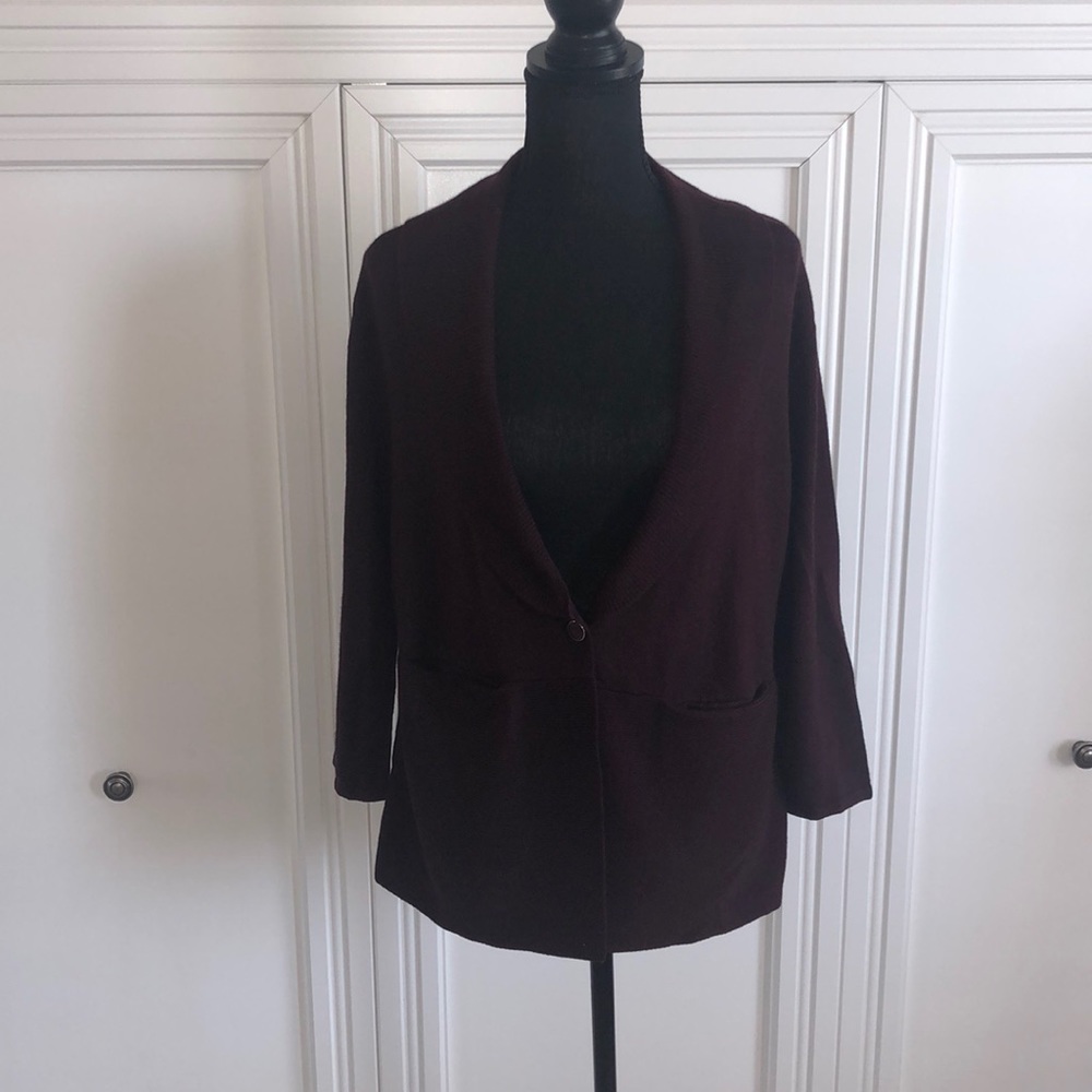 NY&CO elbow sleeve single button cardigan